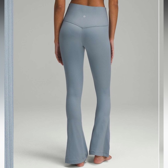 Lululemon Align High-Rise Ribbed Mini-Flare Pants in Belgian Blue - Size 4 - Picture 11 of 12